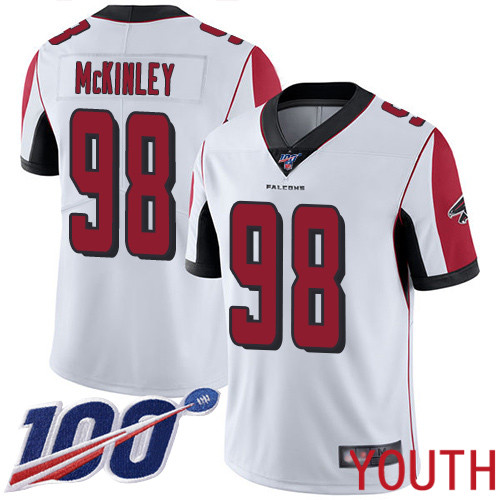 Atlanta Falcons Limited White Youth Takkarist McKinley Road Jersey NFL Football #98 100th Season Vapor Untouchable